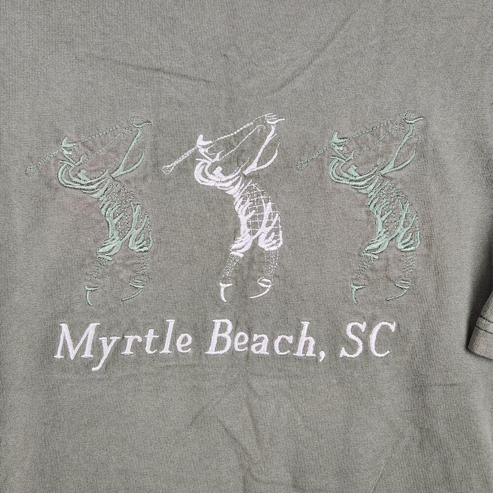 Vintage Myrtle Beach South Carolina Shirt Mens XL Embroidered Golf Man Logo Y2K